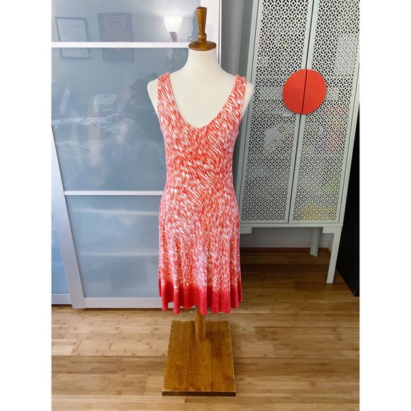 Athleta Dreamin Dress - Starfish Orange Reef Print - Picture 1 of 8